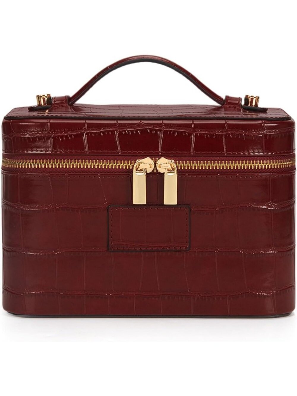 Stylish Crocodile Makeup Bag | Travel Cosmetic Organizer | Leather Toiletry Case